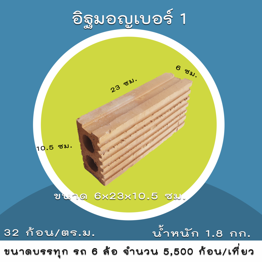 อิฐมอญตันคุณภาพสูง แข็งแรง ทนไฟ เหมาะกับงานโครงสร้าง